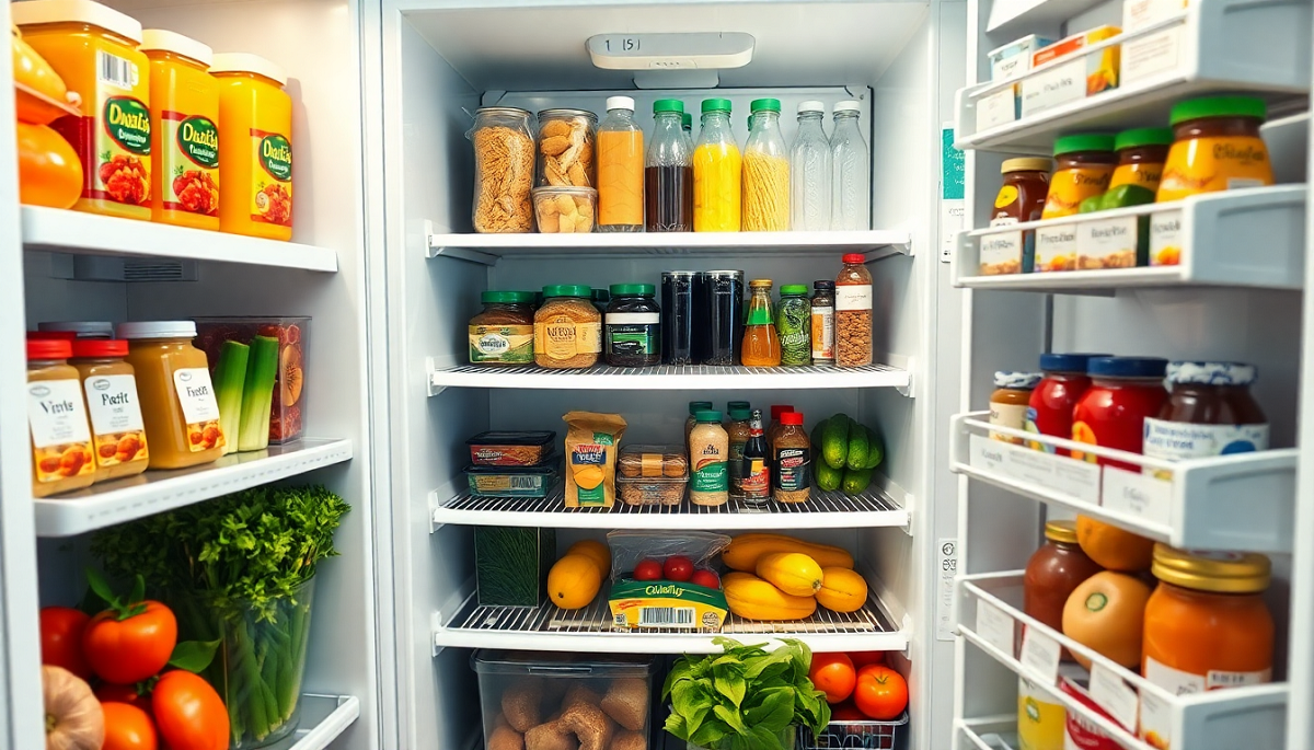A organização da geladeira para prolongar a vida útil dos alimentos Geladeira organizada para evitar o desperdício dos alimentos frescos